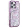 Original Handyhülle IPHONE 16 PRO Hello Kitty Hardcase Liquid Glitter 50TH Anniversary Party (HKHCP16LL50PPU) violett