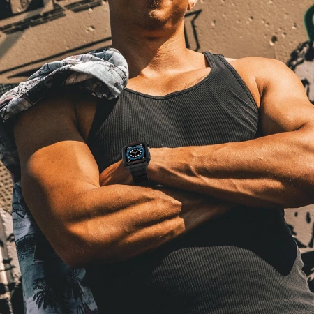 Schutzarmband für Apple Watch 38/40/41 mm Panzergehäuse-Armband - Blau