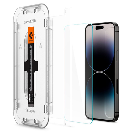 SZKŁO HARTOWANE SPIGEN GLAS.TR ”EZ FIT” 2-PACK IPHONE 14 PRO CLEAR