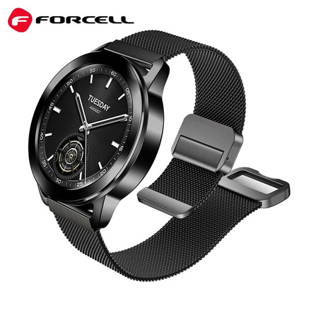 Pasek do Samsung Galaxy Watch Forcell F-Design FS11 magnetyczny stal 20 mm czarny