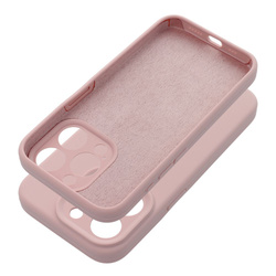 Futerał SILICONE 2mm do IPHONE 15 Pro pudrowy róż