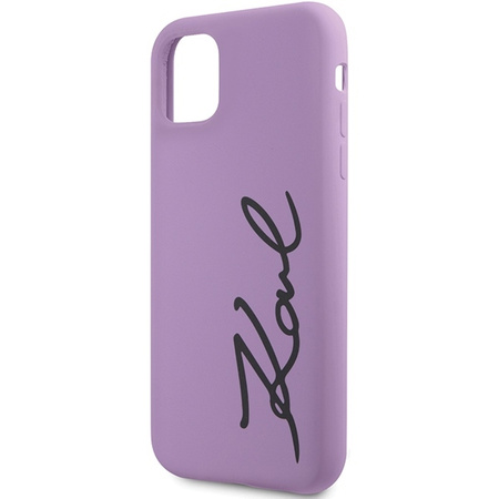 Karl Lagerfeld KLHCN61SKSVGU iPhone 11 / Xr 6.1&quot; purple/purple hardcase Silicone Signature