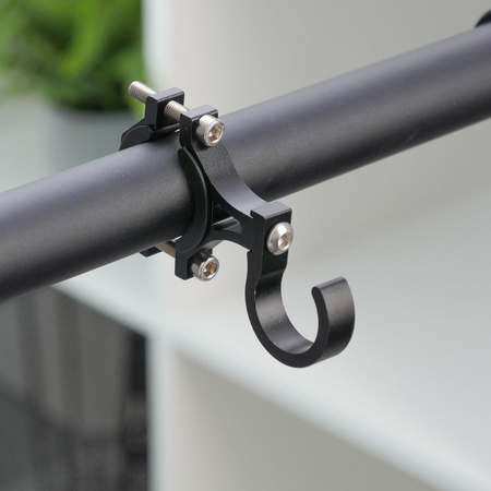 Hak uchwyt na zakupy do roweru / hulajnogi aluminiowy FS366-004 czarny