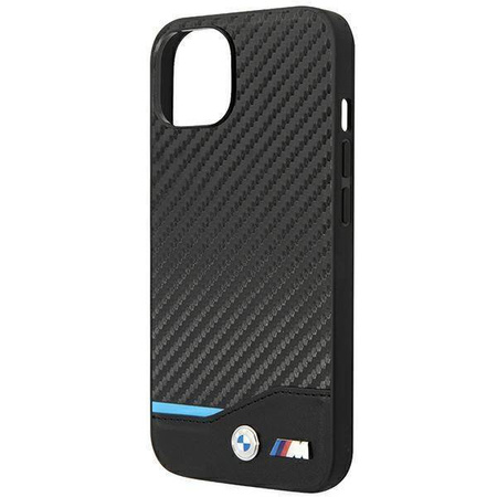 Hülle BMW BMHCP14S22NBCK iPhone 14 6.1 "schwarz / schwarzes Leder Carbon