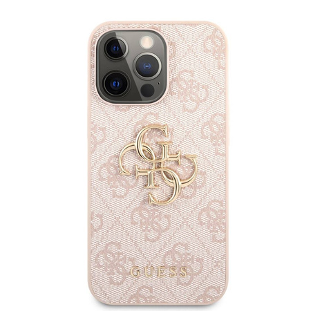 Guess nakładka do iPhone 13 Pro / 13 6,1&quot; GUHCP13L4GMGPI różowy hard case 4G Big Metal Logo