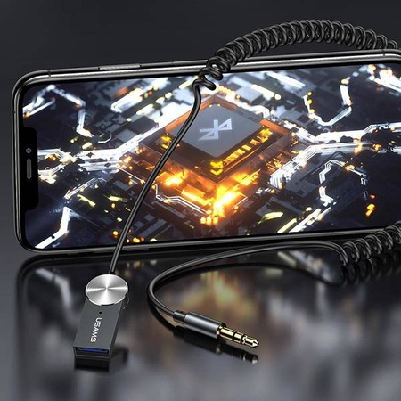 USAMS Audio Adapter Bluetooth 5.0 USB-AUX gray/tarnish SJ464JSQ01 (US-SJ464)
