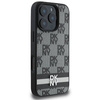 DKNY DKHCP16LPCPTSSK iPhone 16 Pro 6.3"  czarny/black hardcase Checkered Pattern & Printed Stripes