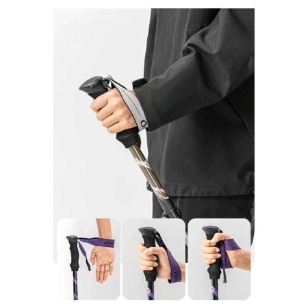 Qunature Nordic Walking Trekking Poles Aluminum 110 - 130 cm - Purple