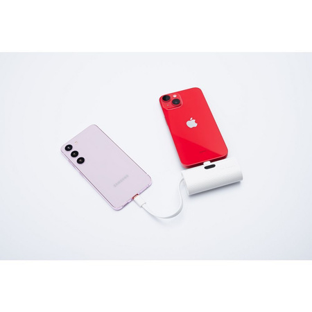 FORCELL Powerbank F-Energy Power Plug F5K3 5 000mAh z wbudowanym złączem do Lightning 8-PIN PD 20W biały