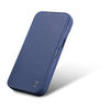iCarer CE Premium Leather Folio Case for iPhone 14 Pro Max Flip Magnetic MagSafe Blue (WMI14220716-BU)
