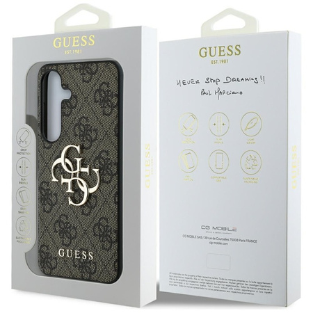 Guess Big 4G Logo Classic Logo - Etui do Samsung Galaxy S25+ (brązowy)