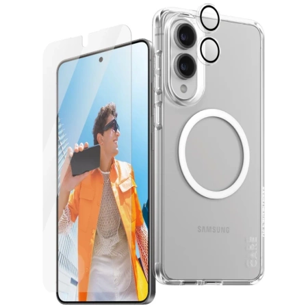 Zestaw ochronny CARE by PanzerGlass Flagship 3w1 Etui+Szkło+Lens na Samsung Galaxy S25 Edge  - przezroczyste