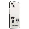 Original Handyhülle IPHONE 13 MINI Karl Lagerfeld Hardcase Karl&Choupette weiß