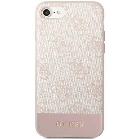Guess GUHCI8G4GLPI iPhone 7/8/SE 2020/ 2022 różowy/pink hard case 4G Stripe Collection