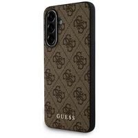 Guess 4G Metal Gold Logo Case für Samsung Galaxy A56 - Braun