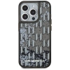 Karl Lagerfeld Liquide Glitter Monogram Gradient iPhone 15 Pro Max Case - Black