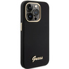Guess Silicone Script Metal Logo &amp; Frame case for iPhone 15 Pro Max - black