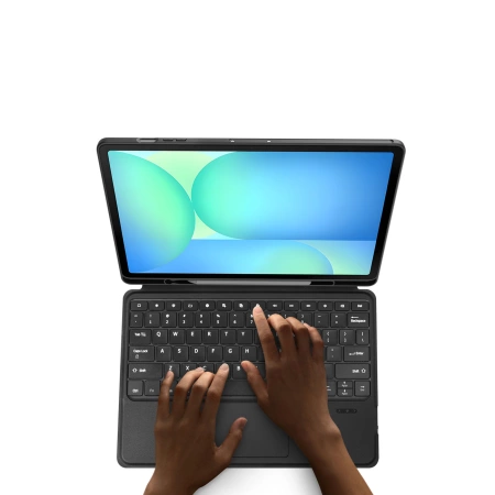 Etui z klawiaturą Dux Ducis (DK series) na Samsung Tab S10 FE+ (Plus) z podświetleniem - czarna