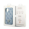 Etui IPHONE 13 MINI Guess Hardcase 4G Triangle Logo Cardslot (GUHCP13SP4TPB) niebieskie