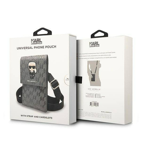 Sack Karl Lagerfeld Ikonik Karl Monogram Patch (KLWBSAMIPG) silber