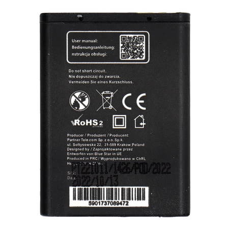 Bateria do Nokia 6020/5200/5300/3220/5140 1000 mAh Li-Ion Blue Star PREMIUM