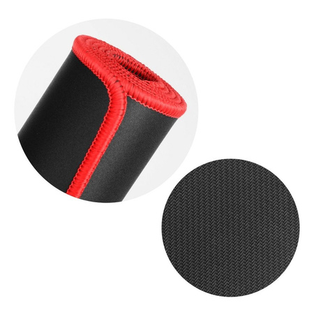 Podkładka pod klawiaturę i mysz dla graczy 700x300x3mm / czarny / obszycie czerwone