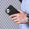 iCarer Litchi Premium Leather Case skórzane etui iPhone 14 Plus magnetyczne z MagSafe czarny (WMI14220711-BK)