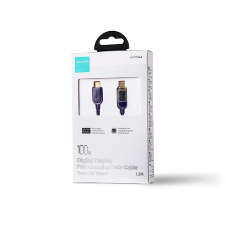 Joyroom USB C - USB C 100W Kabel für schnelles Aufladen und Datenübertragung 1,2 m blau (S-CC100A4)