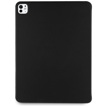 Karl Lagerfeld Saffiano Magnetische Karl &amp; Choupette iPad Pro 13&quot; 2024 Buchcover-Hülle - Schwarz
