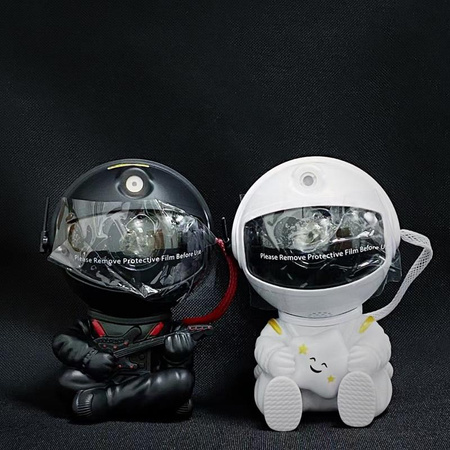 LAMPKA / PROJEKTOR LED ASTRONAUTA HR-F3, WHITE / BIAŁY