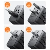 Joyroom JR-TCW02 65W Travel Adapter Universal EU / US / JP / AU / UK / CN - Black