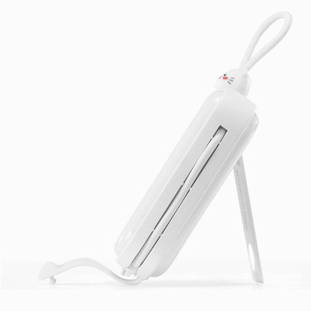 Joyroom Powerbank mit USB-C- und Lightning Kabel und Ständer Cutie Series 10000mAh 22,5W weiß (JR-L008)
