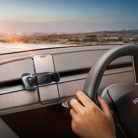 Elektroautohalterung mit Solarpanel für Tesla Model 3 / Y Baseus T-Space - Schwarz