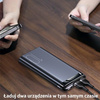 USAMS Powerbank PB55 10000mAh 2xUSBwyświetlacz LED szary/grey 10KCD14801 (US-CD148) aluminium
