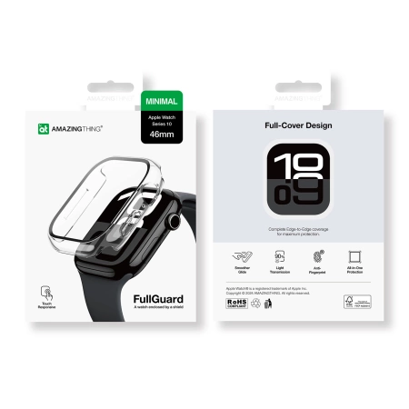 AmazingThing Radix Glass Case für Apple Watch 46 mm, transparent