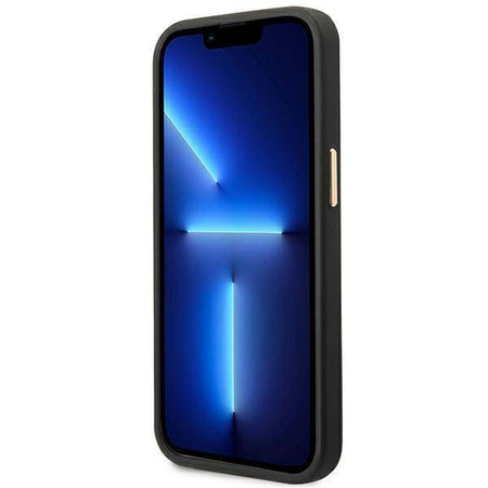 Oryginalne Etui IPHONE 14 PLUS Guess Hard Case 4G Vintage Gold Logo (GUHCP14MHG4SHK) czarne