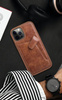 Nillkin Aoge Leather Case elastyczne pancerne etui z prawdziwej skóry z kieszonką iPhone 12 mini czarny