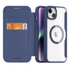 Etui iPhone 15 Plus magnetyczny pokrowiec MagSafe z klapką Dux Ducis Skin X Pro - niebieski