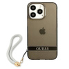 Guess GUHCP13LHTSGSK iPhone 13 Pro / 13 6,1 &quot;schwarz / schwarzes Hardcase Translucent Stap
