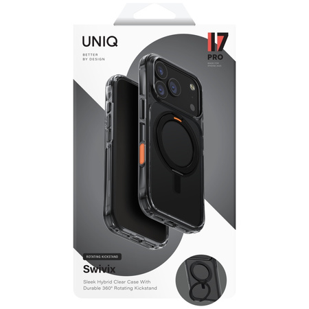 Etui UNIQ Swivix do iPhone 17 Pro 360    Rotating Kickstand czarny