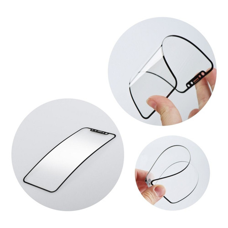 Szkło hybrydowe Bestsuit Flexible 5D Full Glue do Samsung Galaxy S20+ czarny (Hot Bending) - działający czytnik