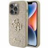 Guess Glitter Script Big 4G Hülle für iPhone 15 Pro Max – Gold