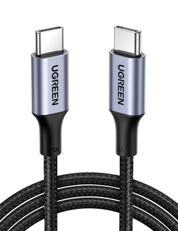 Kabel USB-C do USB-C UGREEN US316, 100W, 1.5m (czarny)