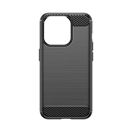 Flexible Carbon-Musterhülle für iPhone 15 Pro Carbon Case – Schwarz