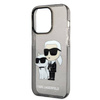 Karl Lagerfeld IML Glitter NFT Karl & Choupette - Etui iPhone 14 Pro (czarny)