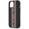 Karl Lagerfeld Saffiano Athleisure Stripes Cord iPhone 15 Case - Red