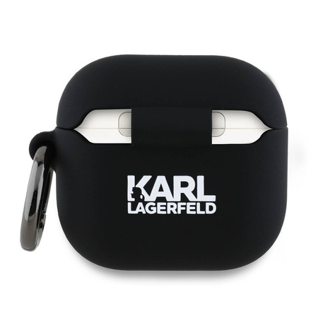 Oryginalne Etui APPLE AIRPODS 4 Karl Lagerfeld Silicone Choupette Head 3D (KLA4RUNCHK) czarne