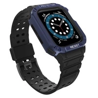 Protect Strap Band für Apple Watch 38/40/41mm Panzergehäuse Armband - Schwarz, Blau