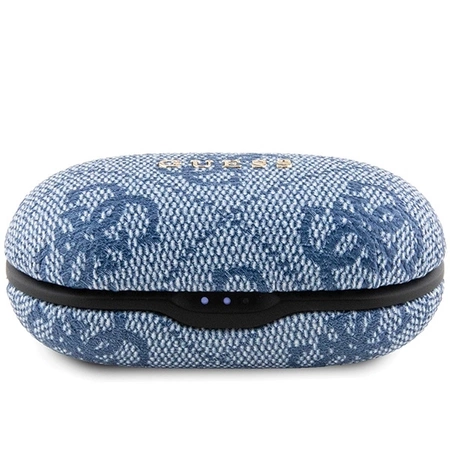 TWS Guess 4G Metal Bluetooth headphones with ENC docking station - blue