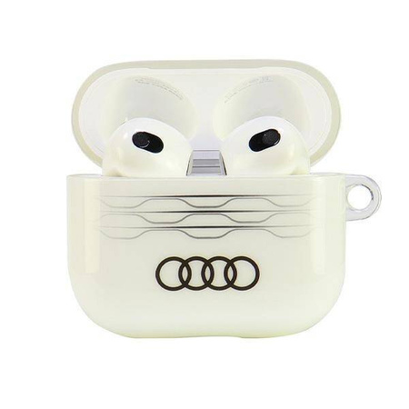 Original Case APPLE AIRPODS 3 Audi IML Geometric Pattern Cover (AU-IMLAP3-A6/D3-WE) white